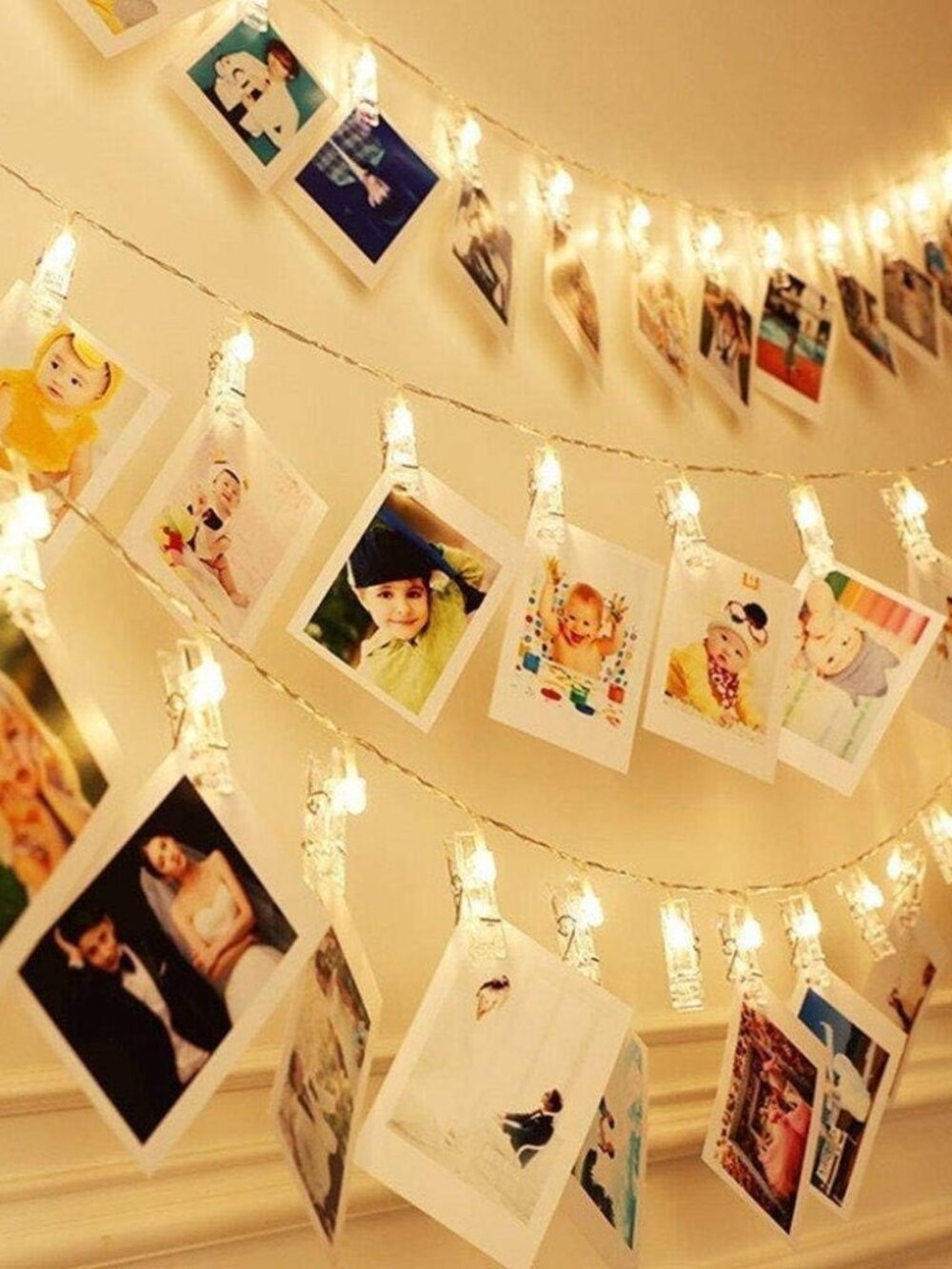 Photo Clip String Lights LED Battery Operated Starry Fairy Copper String Lights